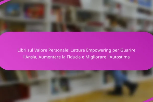 Libri sul Valore Personale: Letture Empowering per Guarire l’Ansia, Aumentare la Fiducia e Migliorare l’Autostima